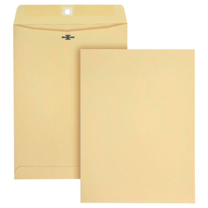 TOPS Heavy Duty Clasp Envelopes, 9 x 12 Inches, Manila, Box of 100