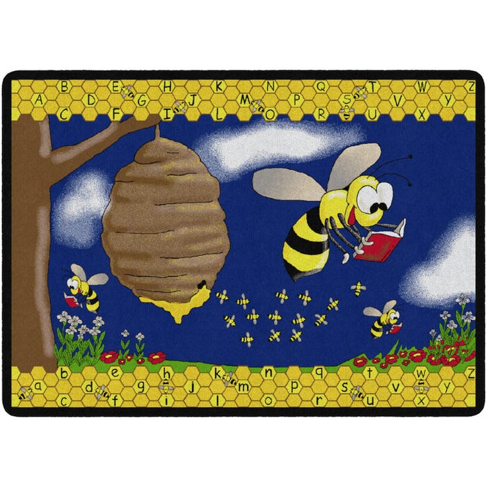 Flagship Carpets Busy Bee Carpet, Rectangle