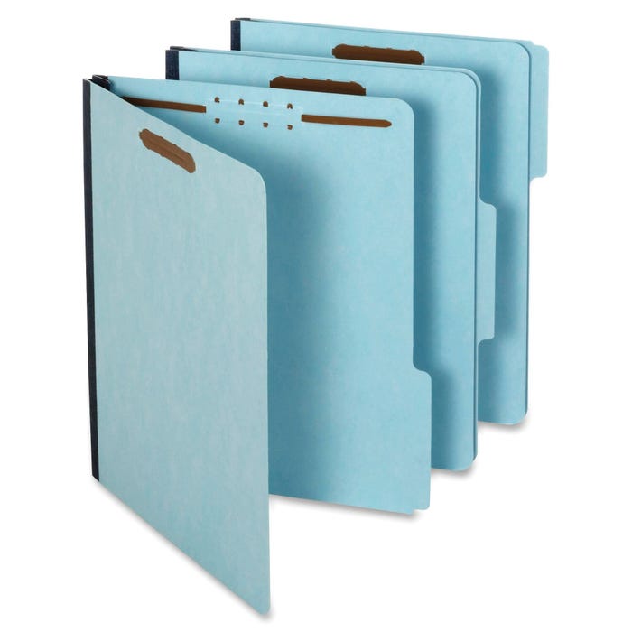 Pendaflex Classification File Folder, Letter Size, 1/3 Cut Tabs, Blue Pack of 25