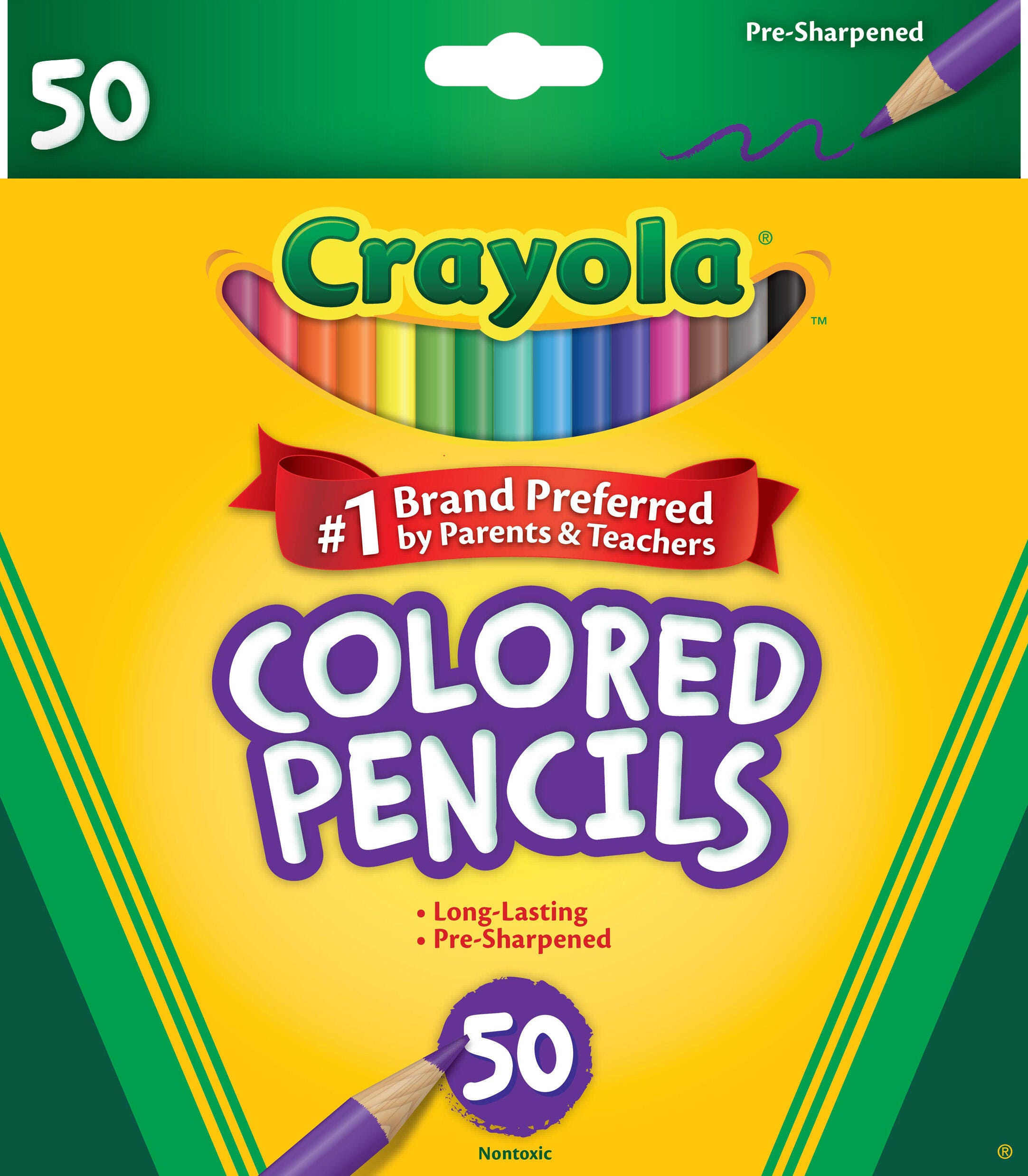 Image for Crayola Colored Pencils, Assorted Colors, Set of 50 from School Specialty