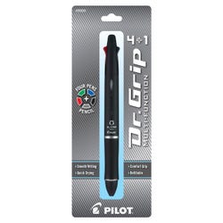 Pilot Dr. Grip 4+1 Multi Advanced Ink Pen, Black Barrel, Fine Point, Assorted Ink Color + Pencil 2130991