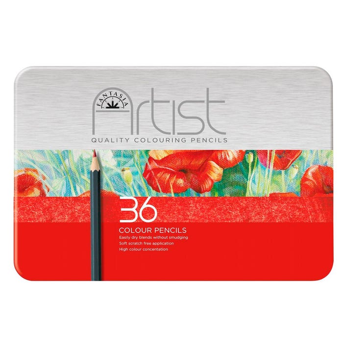 Fantasia Premium Artist Colored Pencils, Assorted Colors, Set of 36