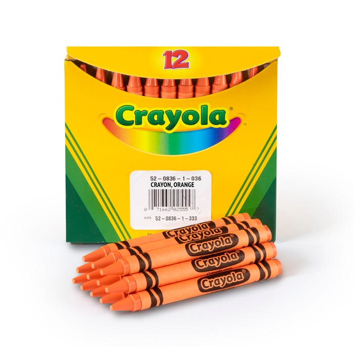 Crayola Bulk Crayons, Standard Size, Orange, Pack of 12