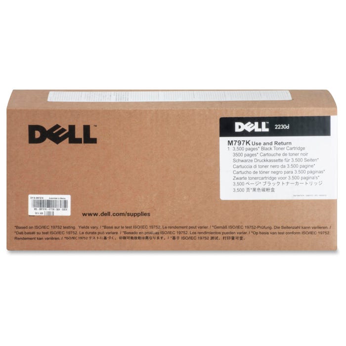 Dell Ink Toner Cartridge, M797K, Black