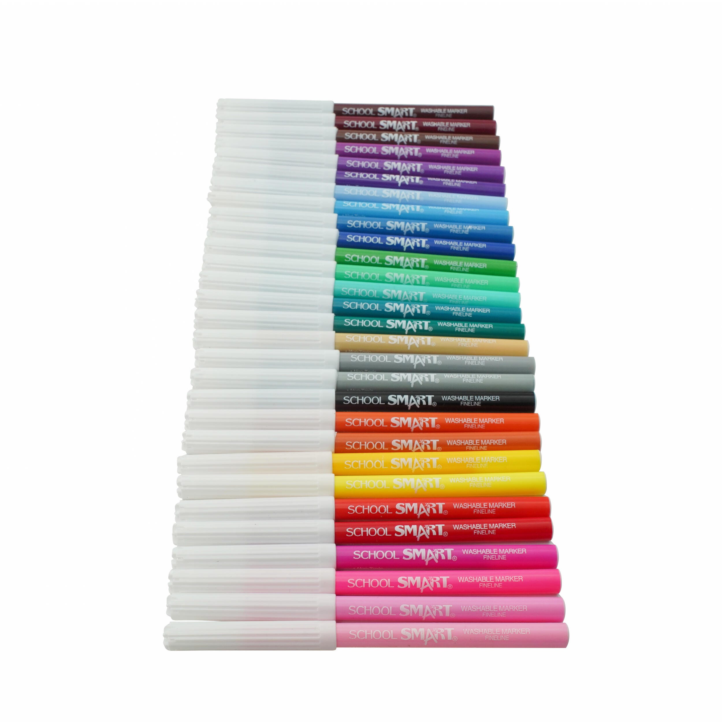 Image for School Smart Washable Markers, Fine Tip, Assorted Colors, Pack of 100 from School Specialty