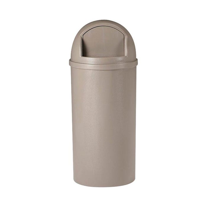 Rubbermaid Marshal Classic Textured Waste Container, 15 Gallon, Beige