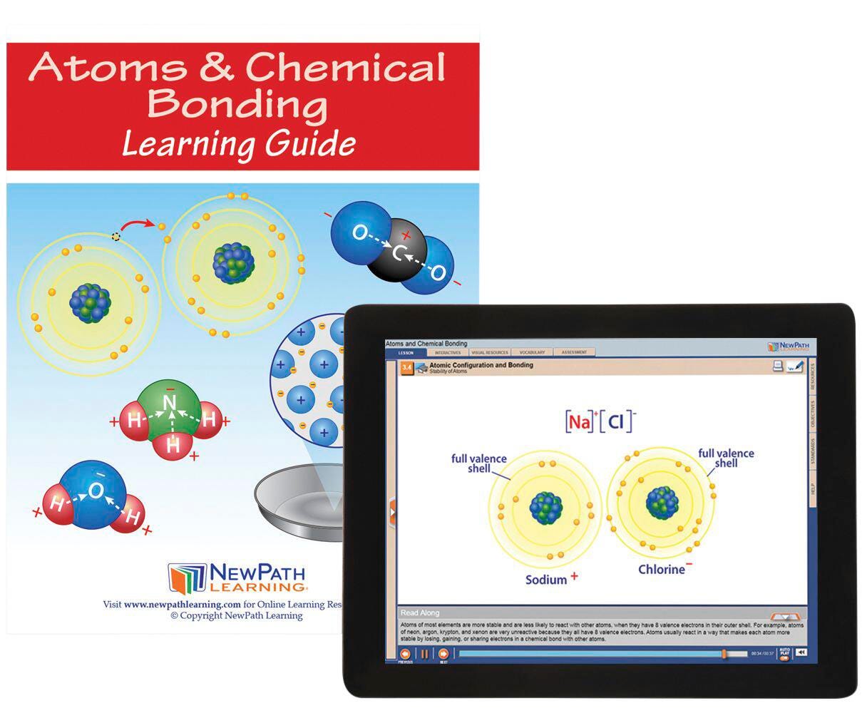 NewPath Learning Atoms and Chemical Bonding Student Learning Guide with Online Lesson 2087502