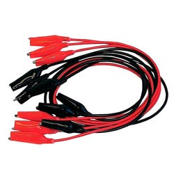 United Scientific Alligator Clip Leads, 24 Inches, Pack of 6
