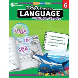 Shell Education 180 Days of Language for Sixth Grade