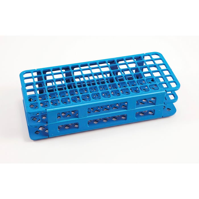 Kartell Wet/Dry Test Tube Rack, 40 Tube, Polypropylene, Blue
