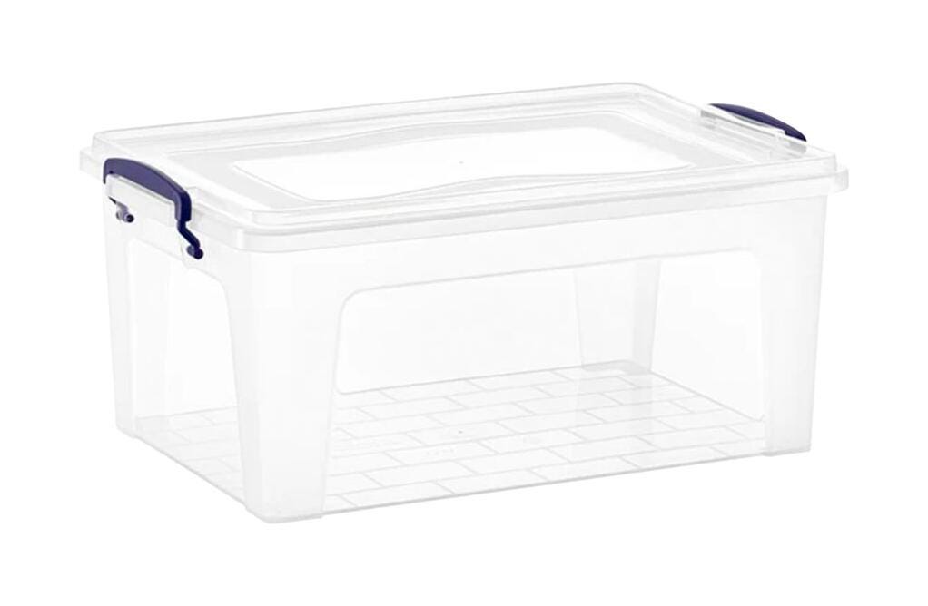 Superio Brand Deep Plastic Storage Container, 16 Quart, Clear 2133557