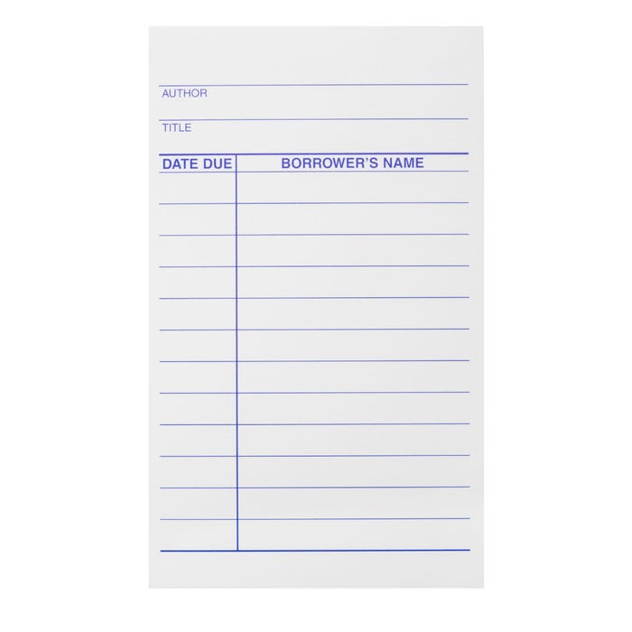 School Smart Library Due Date Cards, 3 x 5 Inches, White, Pack of 500