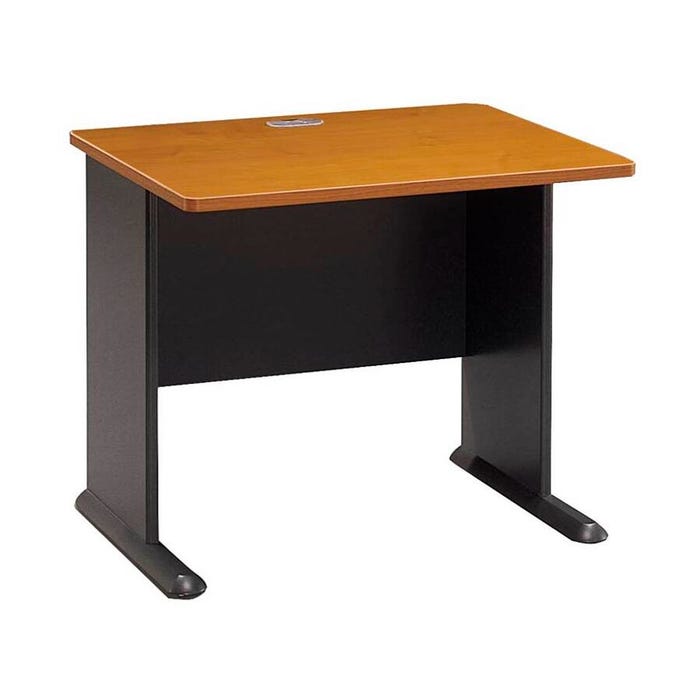 Bush A Series Credenza Desk, Natural Cherry Top Color, Slate Base Color, 36 x 27 x 30 Inches