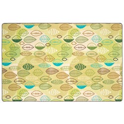 Carpets for Kids Peaceful Leaf Spaces Rug, 8 Feet x 12 Feet, Rectangle, Tan, Item Number 2101505