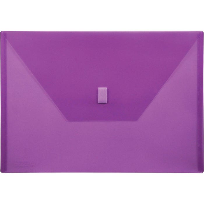 LION Design-R Line Poly Envelopes with Hook and Loop Closure, 13 x 9-3/8 Inches, Purple