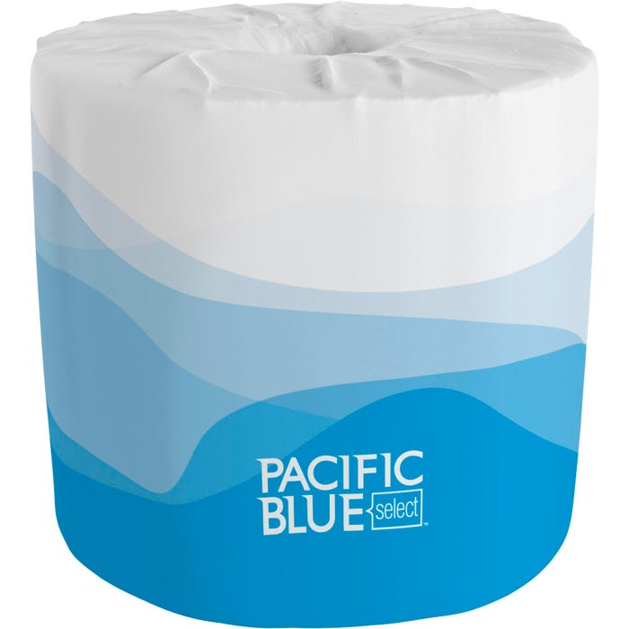 Pacific Blue Select Toilet Paper, 550 Sheets per Roll, 2-Ply, Fiber, Pack of 40