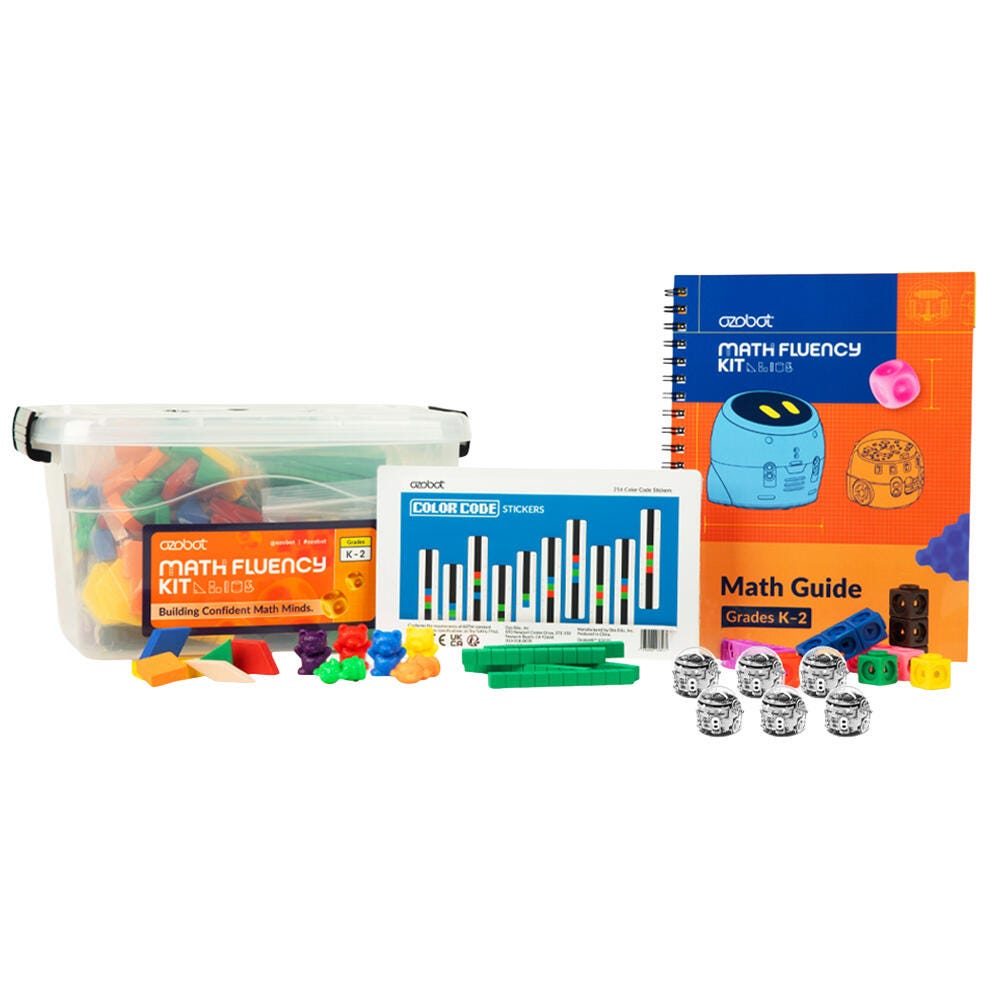 Ozobot Evo Math Fluency Kit, 6 Bots, Grades K to 2