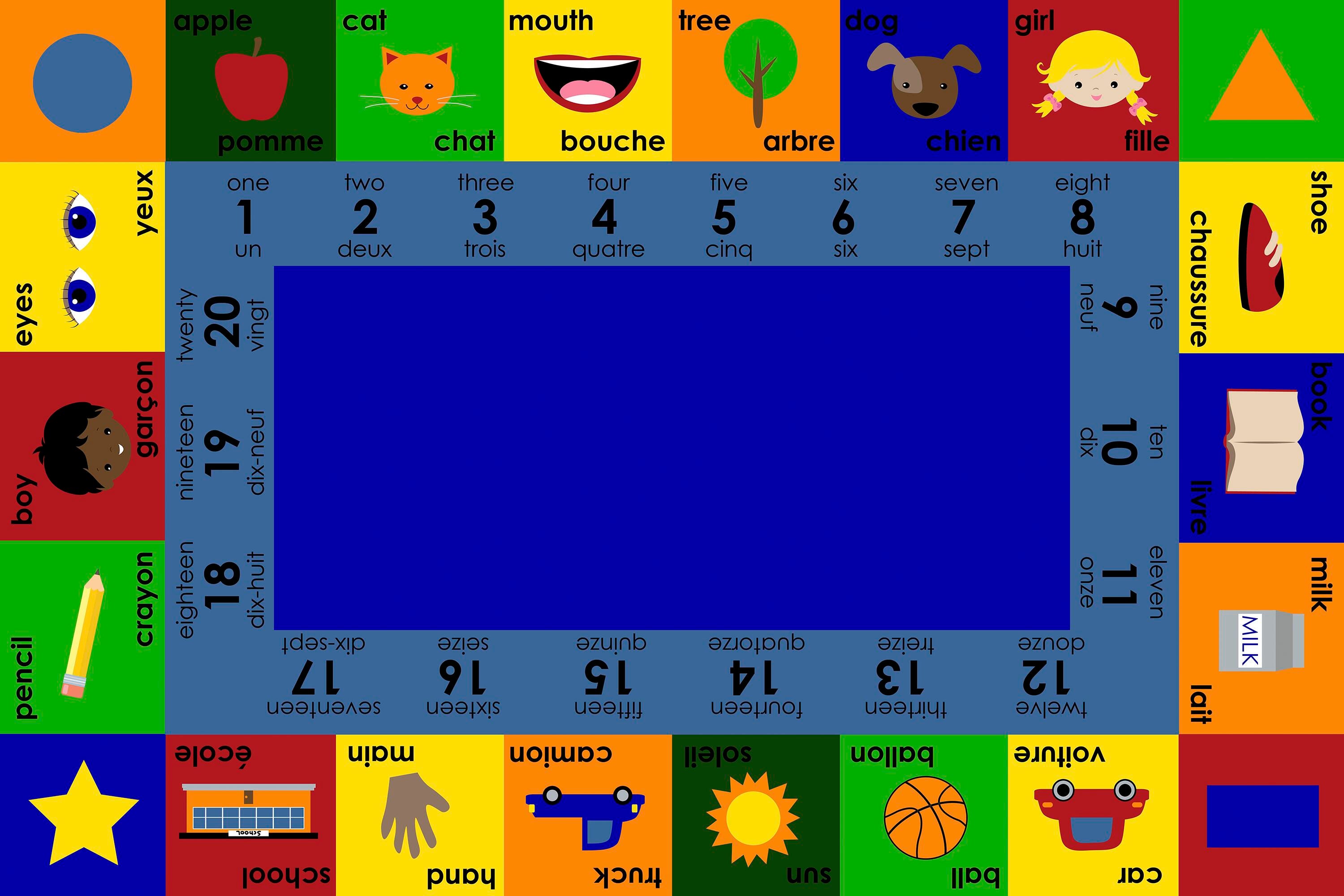 Childcraft Bilingual French Carpet, Rectangle 4002705