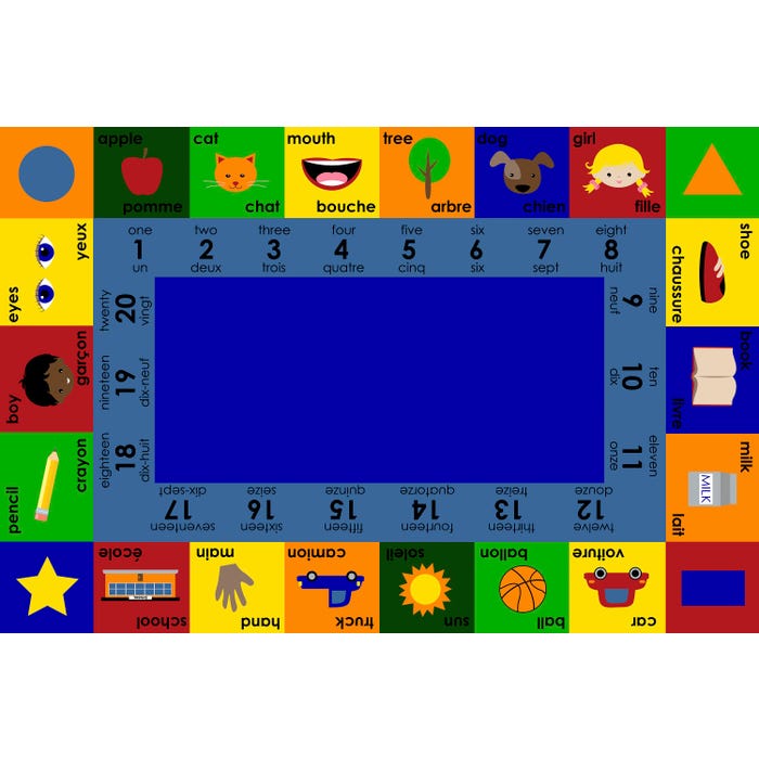 Childcraft Bilingual French Carpet, Rectangle