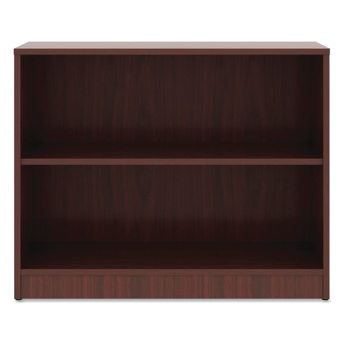 Lorell Laminate 2 Shelf Bookcase, 36 x 12 x 29-1/2 Inches, Mahogany