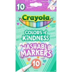 Crayola Colors of Kindness Markers, Fine Line, Assorted Colors, Set of 10 2102438