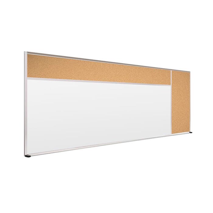 MooreCo Combination Porcelain Steel Whiteboard, Cork Tackboard, Type D, 3 x 4 Feet