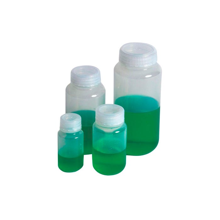 United Scientific UniStore Wide Mouth Reagent Bottles, Polypropylene, 30 Milliliters, Pack of 12