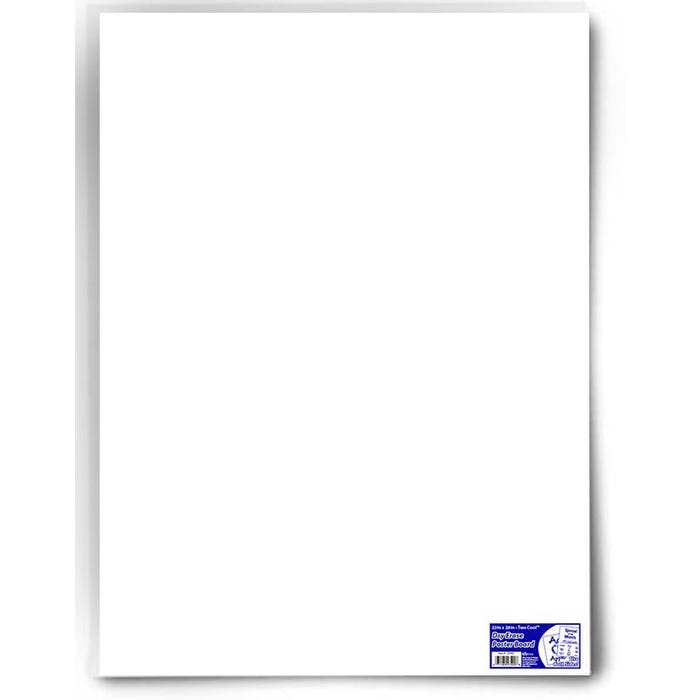Dry Erase Poster Board, 22 x 28 Inches, White, Case of 15