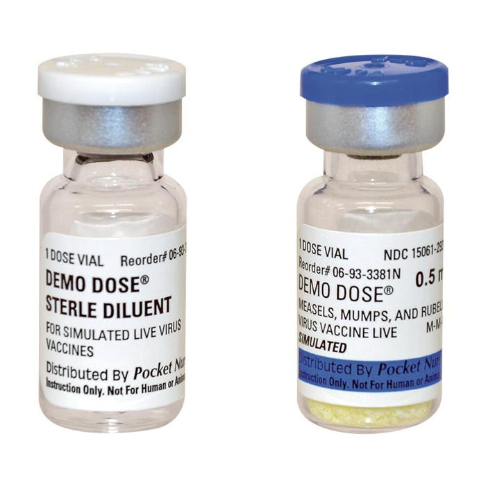 Demo Dose Measles, Mumps, and Rubella (MMR) A&B, 2 mL
