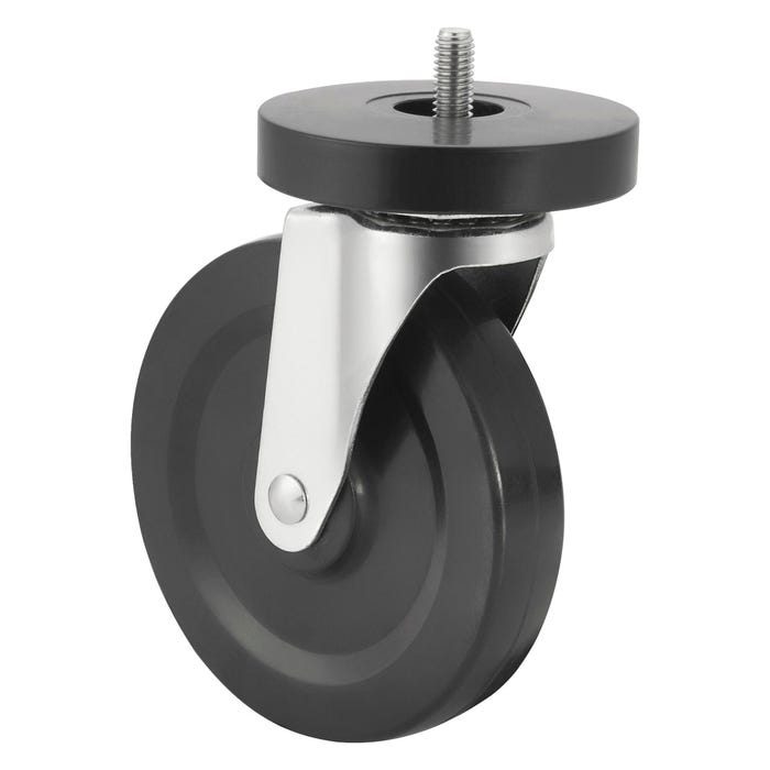 Lorell Industrial Shelving Caster Kit, 5 in Wheel, Set of 4, Black