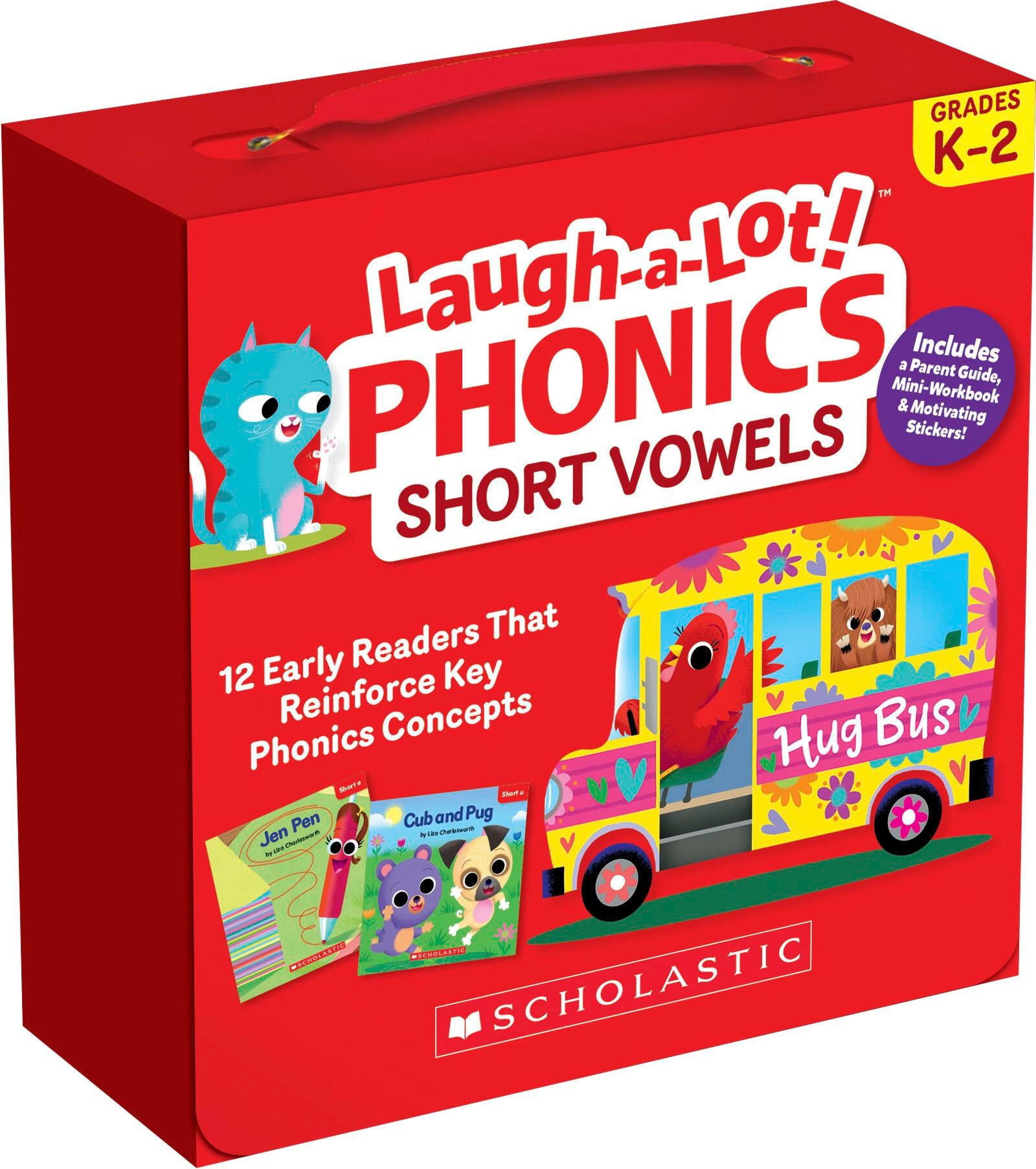 Scholastic Books Laugh-A-Lot Phonics Short Vowels Single Set, 12 Readers, Grades PreK-2, Item Number 2098721