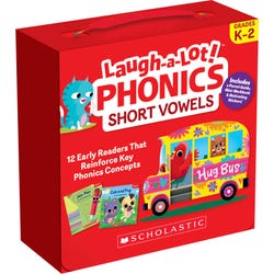 Scholastic Books Laugh-A-Lot Phonics Short Vowels Single Set, 12 Readers, Grades PreK-2, Item Number 2098721