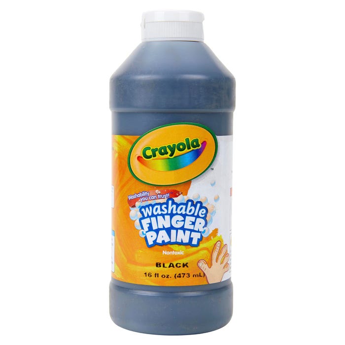 Crayola Washable Finger Paint, 1 Pint Bottle, Black