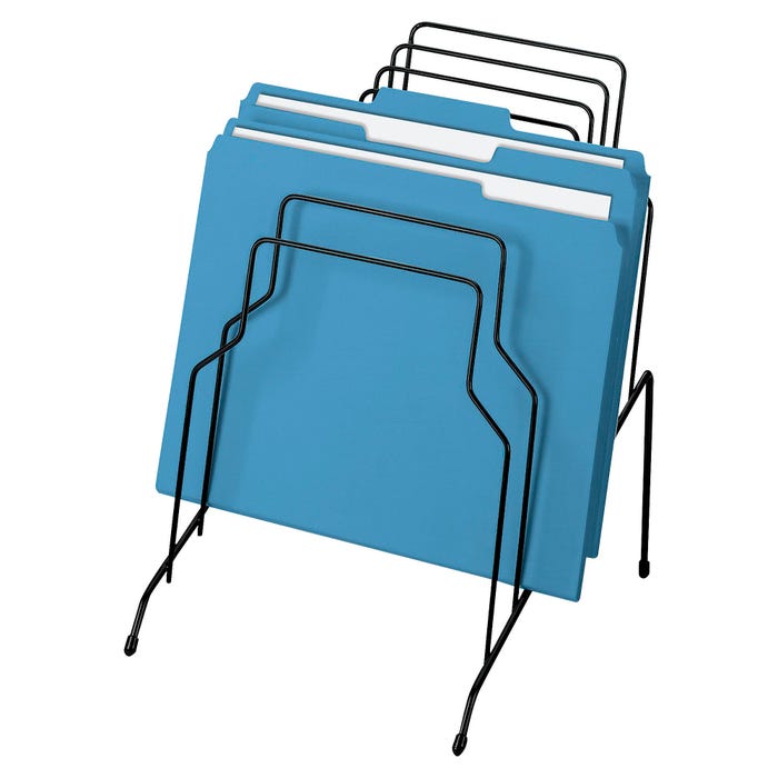 Fellowes Wire Step File Organizer, 10-1/8 x 11-7/8 x 12-1/8 Inches, 8 Compartments, Black