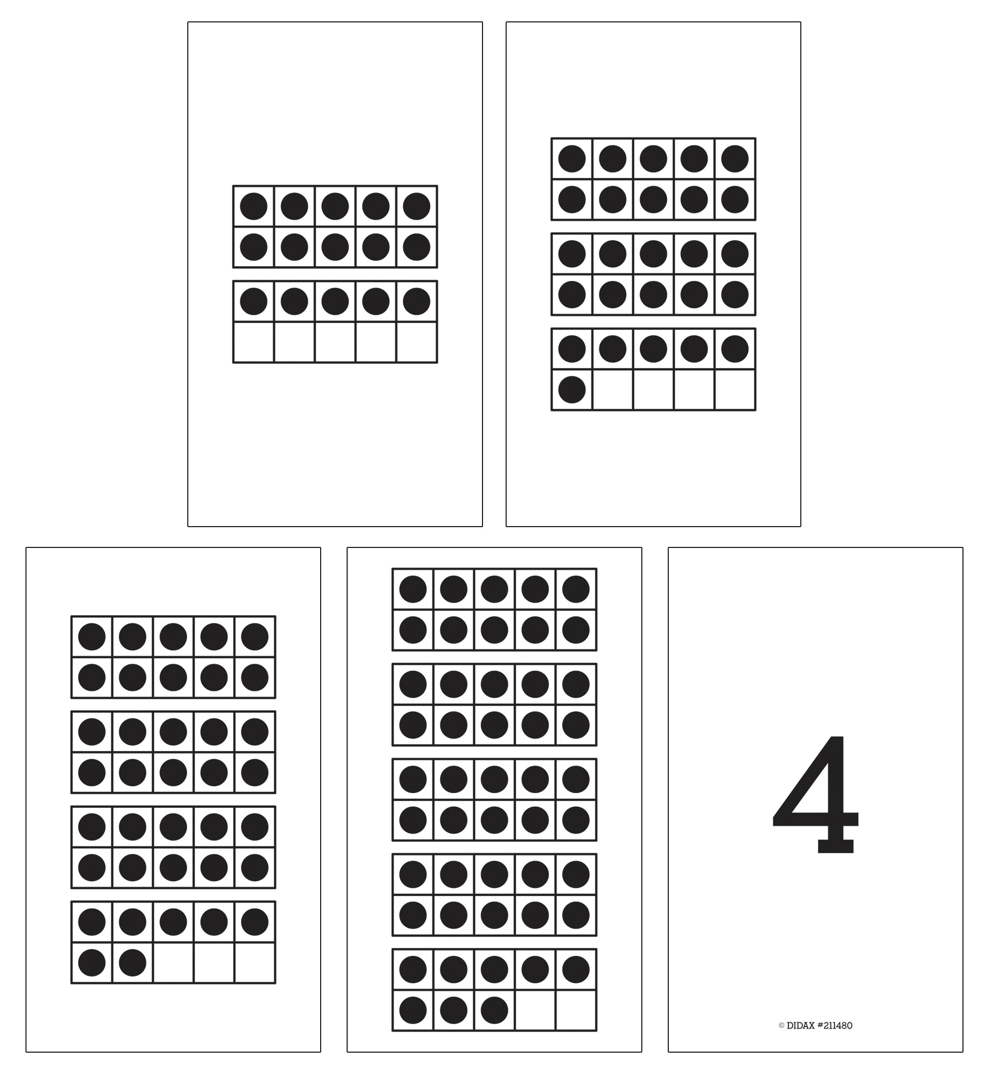Didax Ten-Frame Card Set, Item Number 1502093