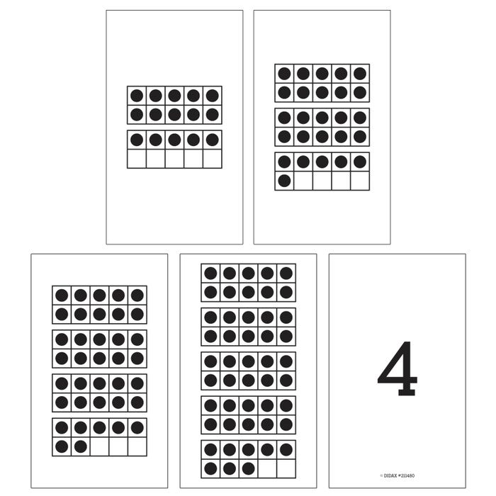 Didax Ten-Frame Card Set, 3-1/2 L x 6 W in, Grades K - 2, Set of 50