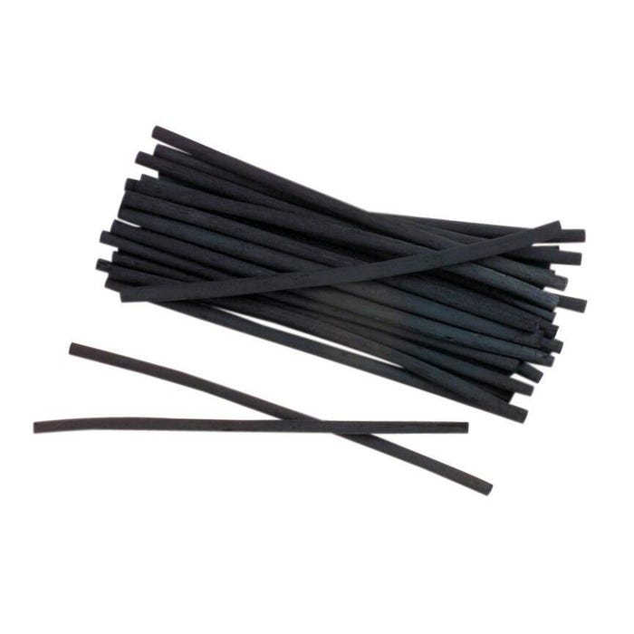 Jack Richeson Vine Charcoal Soft Hardness, 1/8 x 6 Inches, Black, Pack of 25