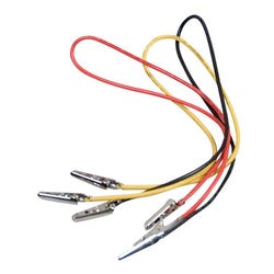 Frey Scientific Alligator Clip Test Leads, 22 Gauge, 16 Inch Plated, Pack of 6, Item Number 120-4610