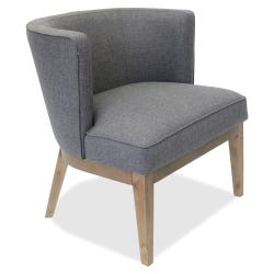 Lorell Linen Fabric Accent Chair, 25-1/2 x 29 x 28 in, Gray