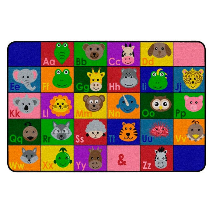 Childcraft ABC Furnishings Alphabet Pals Carpet for Classrooms, Rectangle