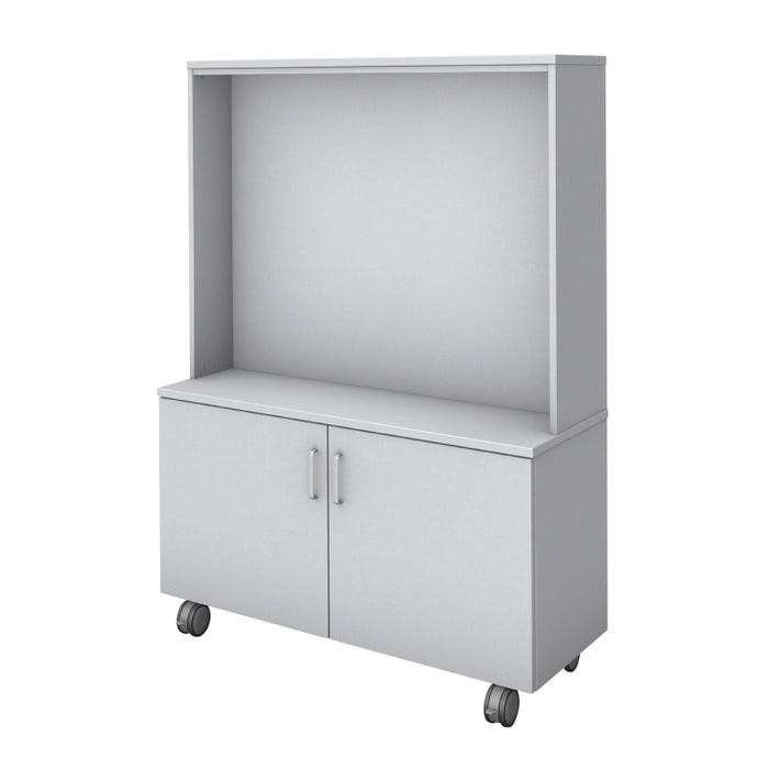 Fleetwood Designer 2.0 Monitor Hutch, 48 x 14 x 39 Inches, Removeable Panel, Non Locking Doors, Laminate Back