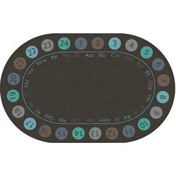 Image for Childcraft Colorful Circles ABC123 Carpet, Oval from School Specialty