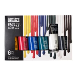 Liquitex BASICS Acrylic Paint Set, 4 Ounce Tubes, Assorted Color, Set of 6 Item Number 404425