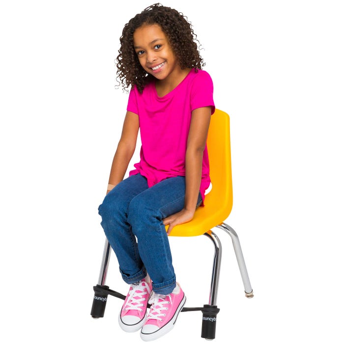 Bouncyband Classroom Pack for Elementary School Chairs, 13 to 17 Inches, Pack of 10, Black