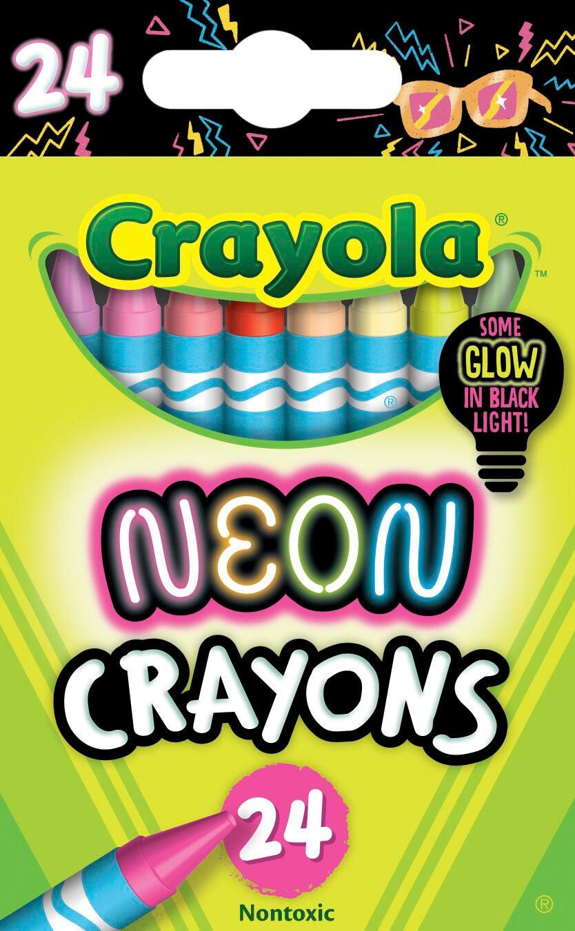 Image for Crayola Neon Crayons, Assorted Colors, Set of 24 from School Specialty