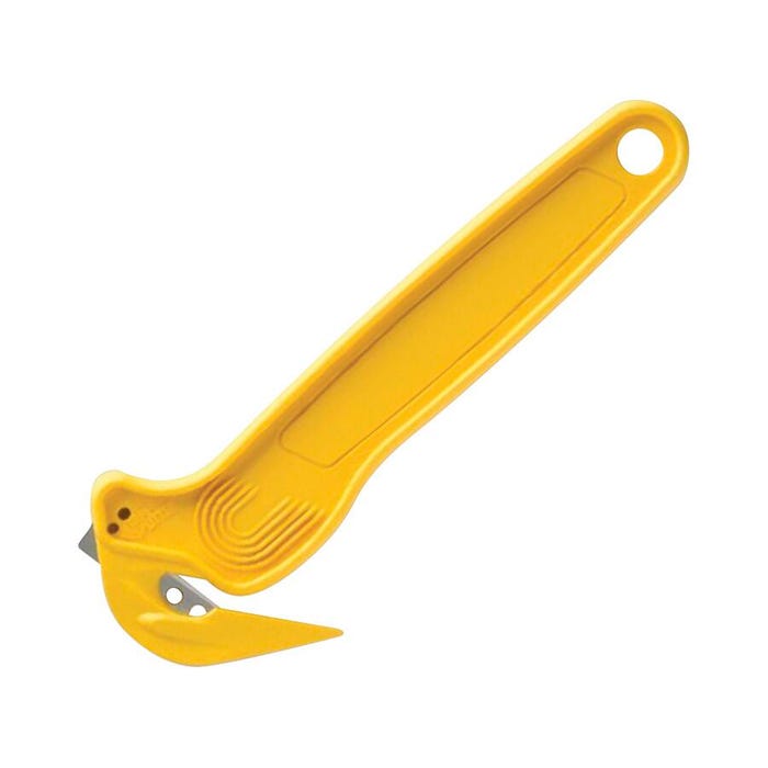 Pacific Handy Cutter Disposable Film Cutter with Tape Splitter, Plastic, Yellow
