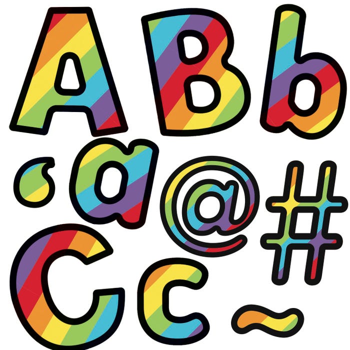 Carson Dellosa EZ Letters, Rainbow Stripe, Set of 219