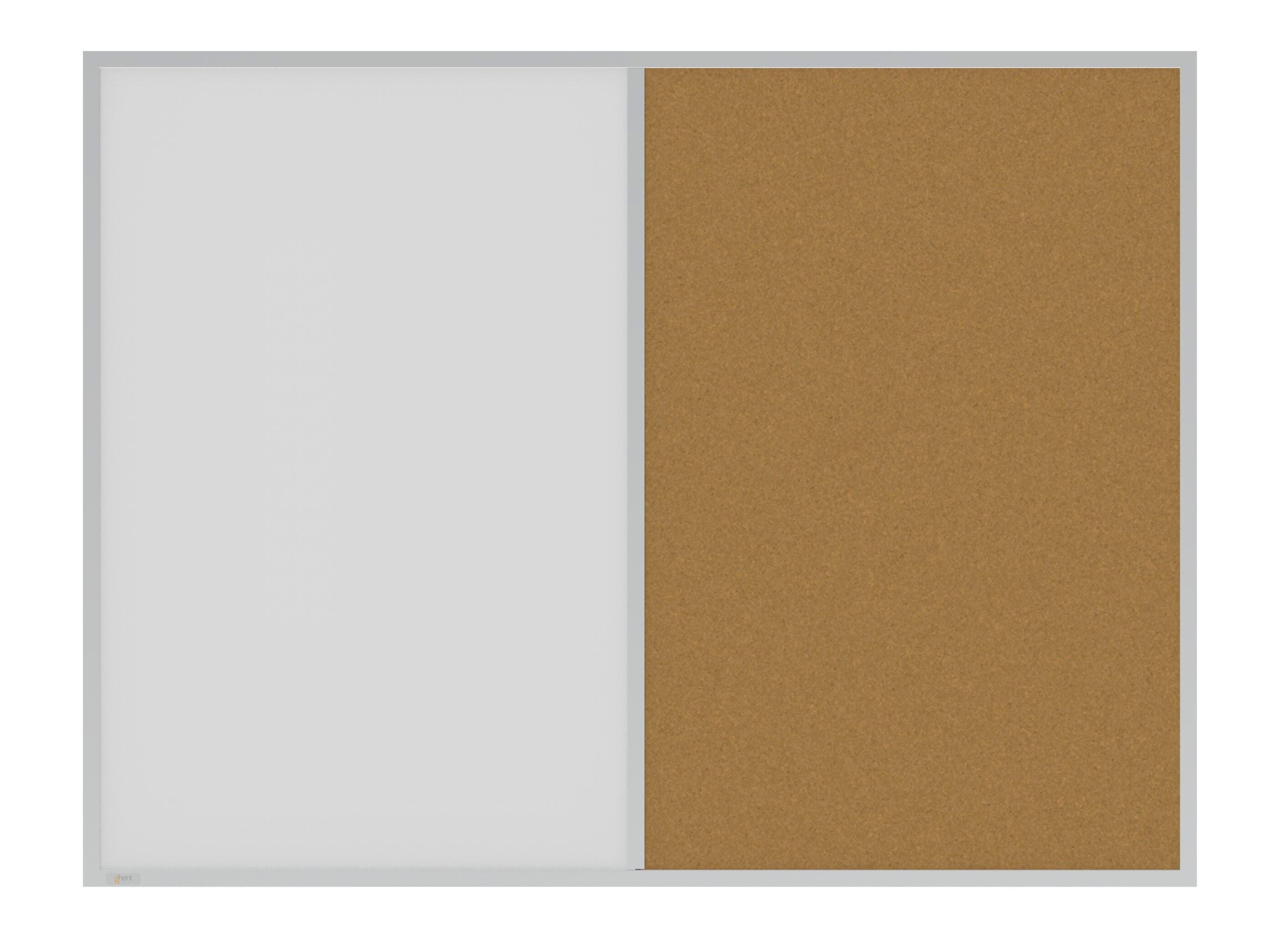 Ghent Aluminum Framed Whiteboard Corkboard Combo, 4 x 3 Feet 2133396