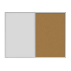 Ghent Aluminum Framed Whiteboard Corkboard Combo, 4 x 3 Feet 2133396
