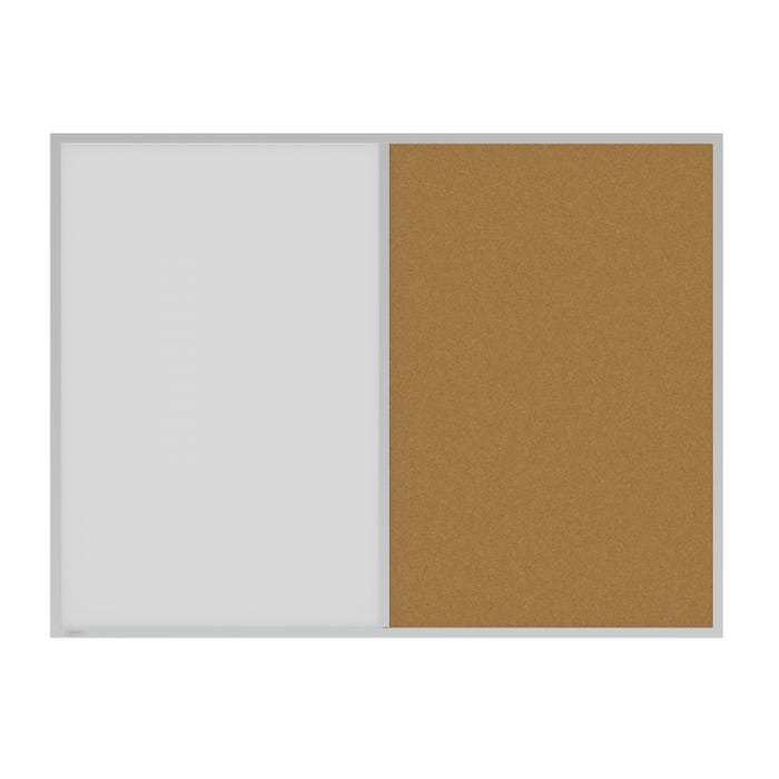 Ghent Aluminum Framed Whiteboard Corkboard Combo, 4 x 3 Feet